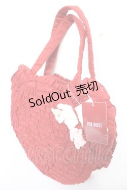 画像3: PINK HOUSE / Teddyシルエットフリルバッグ  赤 Y-25-12-18-013-LO-BG-SZ-ZS