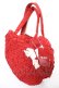 画像3: PINK HOUSE / Teddyシルエットフリルバッグ  赤 Y-25-12-18-013-LO-BG-SZ-ZY (3)