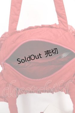 画像4: PINK HOUSE / Teddyシルエットフリルバッグ  赤 Y-25-12-18-013-LO-BG-SZ-ZS