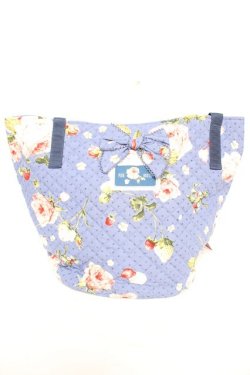 画像1: PINK HOUSE / Berry Roseプリントバッグ  ブルー Y-25-12-18-017-LO-BG-SZ-ZY