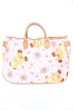 画像2: PINK HOUSE / テディ×勿忘草柄バッグ  ピンク Y-25-12-18-019-LO-BG-SZ-ZY