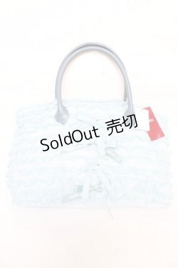 画像1: PINK HOUSE / ドットチュールフリル使いバッグ F サックス Y-25-12-18-020-LO-ZA-SZ-ZS