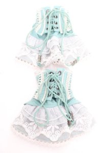 Ozz oneste / レースアップカフス  ミントグリーン Y-25-12-19-007-OO-ZA-SZ-ZY