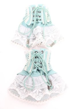 画像1: Ozz oneste / レースアップカフス  ミントグリーン Y-25-12-19-007-OO-ZA-SZ-ZY