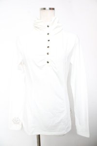 Rozen Kavalier / ギャザーハイネックトップス  白 Y-25-12-19-041-OO-TO-SZ-ZY