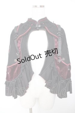 画像1: Ozz oneste / 薔薇刺繍マント  黒 Y-25-12-19-045-OO-JA-SZ-ZY