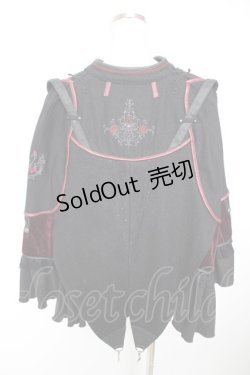画像2: Ozz oneste / 薔薇刺繍マント  黒 Y-25-12-19-045-OO-JA-SZ-ZY