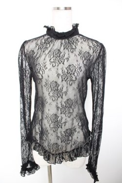 画像1: ALICE and the PIRATES / レーシープルオーバー  黒 Y-25-12-19-046-PA-TO-SZ-ZY