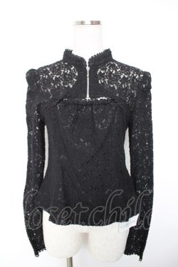 画像1: ALICE and the PIRATES / Lorinaレースプルオーバー  黒 Y-25-12-19-050-PA-TO-SZ-ZY