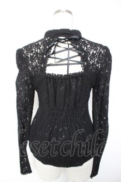 画像2: ALICE and the PIRATES / Lorinaレースプルオーバー  黒 Y-25-12-19-050-PA-TO-SZ-ZY