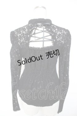 画像2: ALICE and the PIRATES / Lorinaレースプルオーバー  黒 Y-25-12-19-050-PA-TO-SZ-ZY