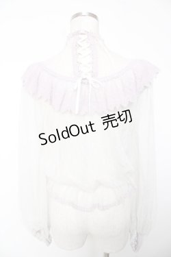 画像2: abilletage / Noirレースブラウス  グレー×ラベンダー Y-25-12-19-051-GO-BL-SZ-ZY