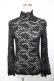 画像1: MR corset / レースハイネックトップス  黒 Y-25-12-19-054-PU-TO-SZ-ZY (1)