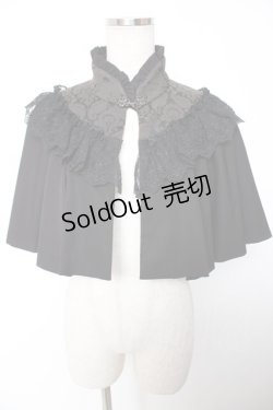 画像1: Sheglit / 眠りの森のレースケープ M 黒 Y-25-12-19-056-EL-TO-SZ-ZY