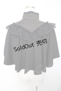 画像2: Sheglit / 眠りの森のレースケープ M 黒 Y-25-12-19-056-EL-TO-SZ-ZY