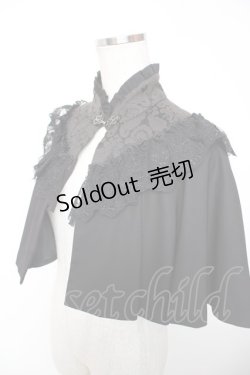 画像3: Sheglit / 眠りの森のレースケープ M 黒 Y-25-12-19-056-EL-TO-SZ-ZY