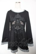 Rozen Kavalier / 刺繍入りチュニック  黒 Y-25-12-19-059-OO-TO-SZ-ZY