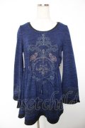 Rozen Kavalier / 刺繍入りチュニック  青 Y-25-12-19-060-OO-TO-SZ-ZY