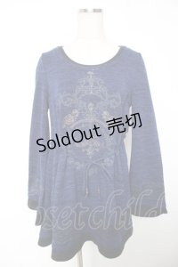 Rozen Kavalier / 刺繍入りチュニック  青 Y-25-12-19-060-OO-TO-SZ-ZY