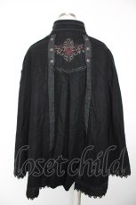 画像2: Ozz oneste / 薔薇刺繍マント  黒 Y-25-12-19-061-OO-JA-SZ-ZTC068 (2)