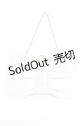 axes femme / リボンパーティーバッグ  生成り Y-25-12-19-011-AX-BG-SZ-ZY