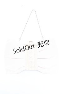 axes femme / リボンパーティーバッグ  生成り Y-25-12-19-011-AX-BG-SZ-ZY