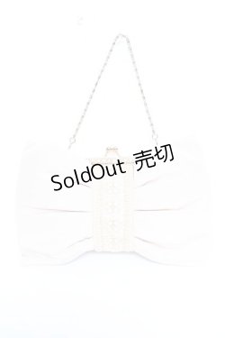 画像1: axes femme / リボンパーティーバッグ  生成り Y-25-12-19-011-AX-BG-SZ-ZY