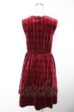 画像2: axes femme / エンボスベロアチュニック M ワイン Y-25-12-19-065-AX-OP-SZ-ZY