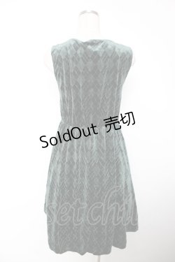 画像2: axes femme / エンボスベロアチュニック M Dグリーン Y-25-12-19-066-AX-OP-SZ-ZT442