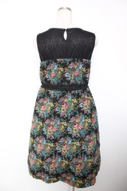 画像2: axes femme POETIQUE / ゴブランワンピース M 黒 Y-25-12-19-067-AX-OP-SZ-ZY