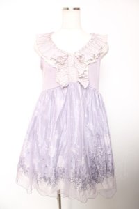 axes femme / チュール重ね結晶柄チュニ M ラベンダー Y-25-12-19-070-AX-OP-SZ-ZY