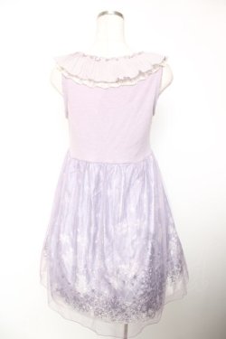 画像2: axes femme / チュール重ね結晶柄チュニ M ラベンダー Y-25-12-19-070-AX-OP-SZ-ZY