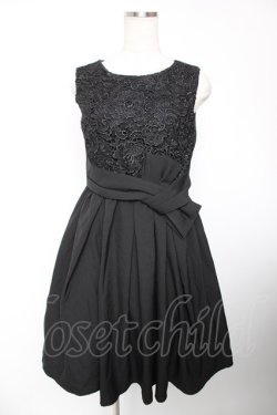 画像1: axes femme / レースドッキングワンピース M 黒 Y-25-12-19-071-AX-OP-SZ-ZY