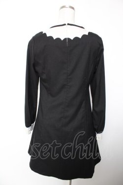 画像2: F i.n.t / スカラップワンピース F ブラック Y-25-12-19-076-CA-OP-SZ-ZY