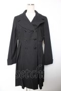 Physical Drop / ダブルボタンコート  黒 Y-25-12-19-082-LO-CO-SZ-ZY