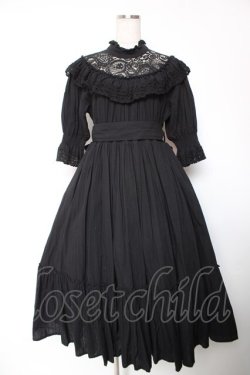 画像1: Sheglit / 紫陽花のレースドレス M ブラック Y-25-12-19-083-EL-OP-SZ-ZY