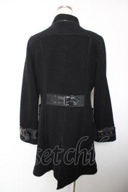 画像2: ALGONQUINS / ベルトデザインダッフルコート ユニセックス 黒 Y-25-12-19-086-AL-CO-SZ-ZY