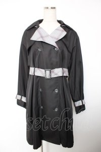 axes femme POETIQUE / チェック配色トレンチコート M 黒 Y-25-12-19-087-AX-CO-SZ-ZY