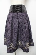 axes femme / Disneyダークオーナメント柄スカート M パープル Y-25-12-19-089-AX-SK-SZ-ZY