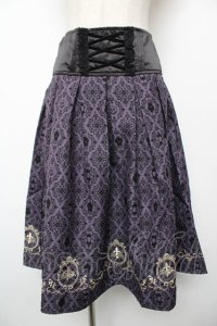 axes femme / Disneyダークオーナメント柄スカート M パープル Y-25-12-19-089-AX-SK-SZ-ZY