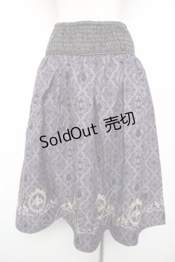 画像2: axes femme / Disneyダークオーナメント柄スカート M パープル Y-25-12-19-089-AX-SK-SZ-ZY