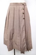 axes femme / サイド釦スカート M 茶 Y-25-12-19-096-AX-SK-SZ-ZY