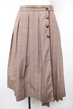 画像1: axes femme / サイド釦スカート M 茶 Y-25-12-19-096-AX-SK-SZ-ZY