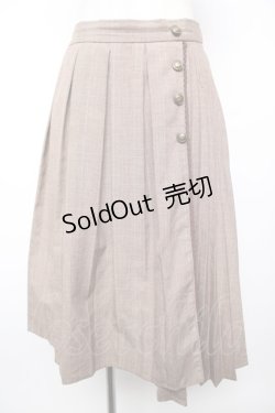 画像1: axes femme / サイド釦スカート M 茶 Y-25-12-19-096-AX-SK-SZ-ZS