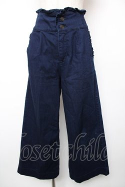 画像1: axes femme / サイドフリルポケットデニムパンツ M インディゴ Y-25-12-19-097-AX-PA-SZ-ZY