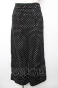 axes femme / リボン付きドット柄ワイドパンツ M 黒 Y-25-12-19-098-AX-PA-SZ-ZY