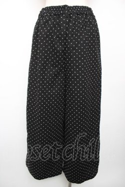 画像2: axes femme / リボン付きドット柄ワイドパンツ M 黒 Y-25-12-19-098-AX-PA-SZ-ZY