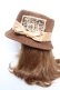 画像2: axes femme / プリント入りカンカン帽 57.5cm 茶 Y-25-12-19-015-AX-AC-SZ-ZY (2)