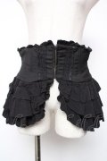 Sheglit / "Ripple"フリルコルセット M 黒 Y-25-12-19-102-EL-TO-SZ-ZY