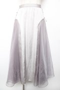 abilletage / Dorothyサイドフレアスカート  グレー×ラベンダー Y-25-12-19-104-GO-SK-SZ-ZY